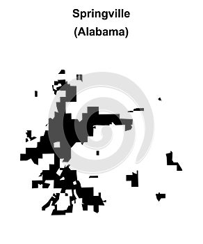Springville outline map