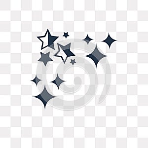 Sprinkle Stars vector icon isolated on transparent background, S