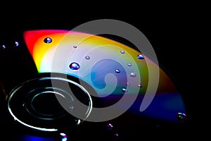 Rainbow colors on compact disc