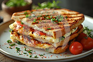 Sprinkled with Herbs, This Egg and Tomato Panini Awakens Your Senses, Fast Food