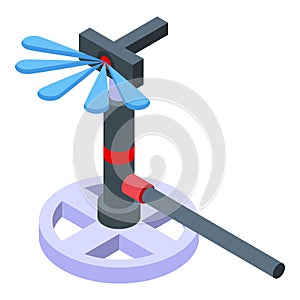 Sprinkler icon isometric vector. Water system