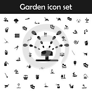 Sprinkler irrigation icon. Garden icons universal set for web and mobile