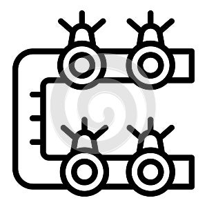 Sprinkler pipe icon outline vector. Water system