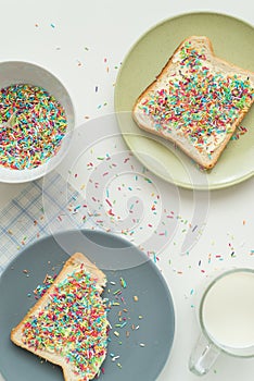 Sprinkles on toasts