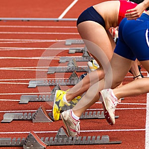 Sprint start in track and field