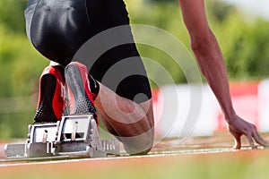 Sprint start in track and field