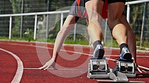 Sprint start in track and field