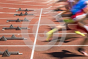 Sprint start in track and field