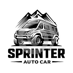 Sprinter road car logo template