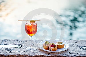 Spritz Aperol with cicchetti