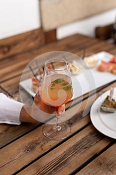 Spritz and tapas aperitivo table