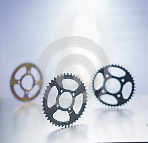 Sprockets or motorcycles sprockets or gears photo