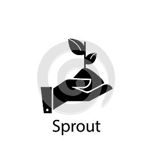 sprout, growth, flower, hand icon. Element of Peace and humanrights icon. Premium quality graphic design icon. Signs and symbols