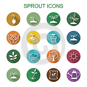 Sprout long shadow icons