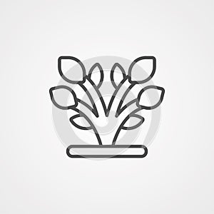 Sprout vector icon sign symbol