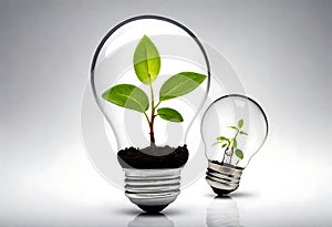 Sprouting Hope: Hyper Detailed 3D Rendering of Greenay in Bulb