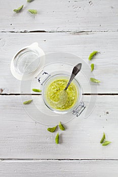 Spruce sprout pesto