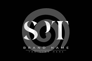 SPT abstract letter logo design