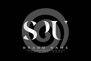 SPU abstract letter logo design