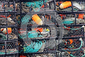 Spud Point Bodega Bay California crab pots photo