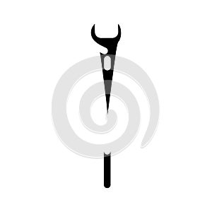 spud wrench glyph icon vector illustration photo
