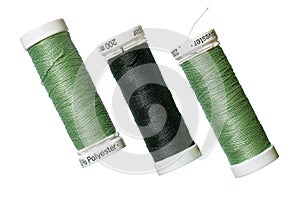 Spun polyester sewing thread photo