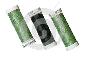 Spun polyester sewing thread