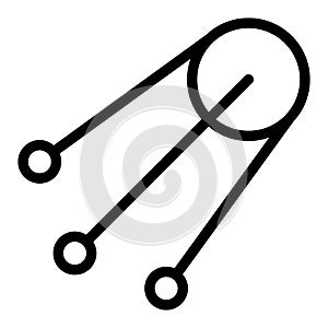 Sputnik line icon. Satellite vector illustration isolated on white. Shuttle outline style design, designed for web and