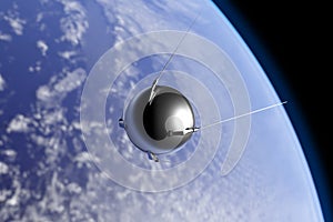 Sputnik Orbiting Earth photo