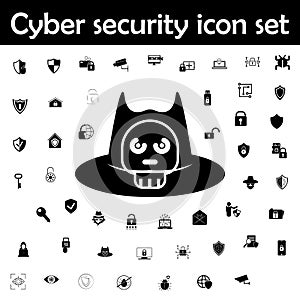 Spy hat icon. Cyber security icons universal set for web and mobile