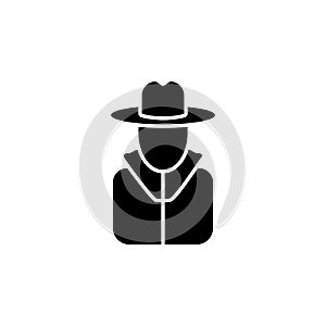 spy icon. Element of detective icon for mobile concept and web apps. Glyph spy icon can be used for web and mobile