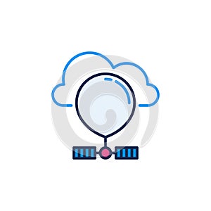 Spy Radiosonde in Cloud vector concept colored icon or symbol