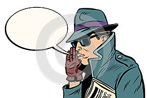 Spy secret agent whisper photo