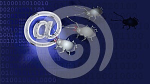 A spy virus breaks up e-mail