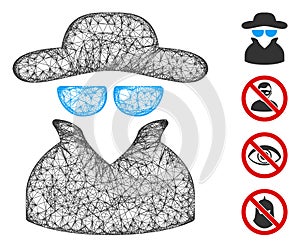 Spy Web Vector Mesh Illustration
