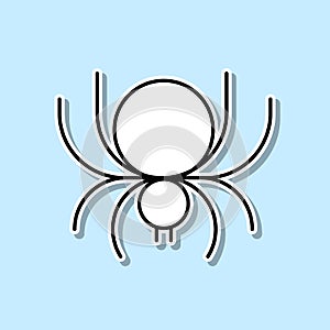 Spyder halloween sticker icon. Simple thin line, outline vector of halloween icons for ui and ux, website or mobile application