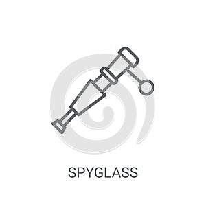 spyglass icon. Trendy spyglass logo concept on white background