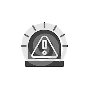 Spyware alarm vector icon