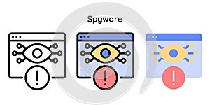 Spyware attackon website icon
