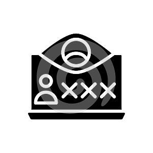 Spyware black glyph icon