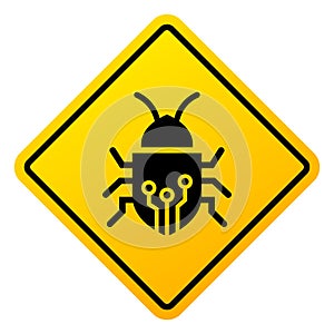 Spyware caution sign