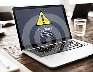 Spyware Computer Hacker Spam Phishing Malware Concept photo