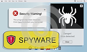 Spyware Computer Hacker Virus Malware Concept