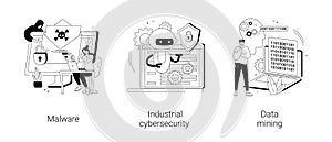 Spyware development abstract concept vector illustrations.