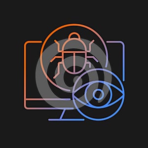 Spyware gradient vector icon for dark theme