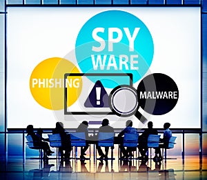 Spyware Hacking Phishing Malware Virus Concept