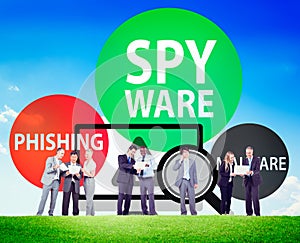 Spyware Hacking Phishing Malware Virus Concept