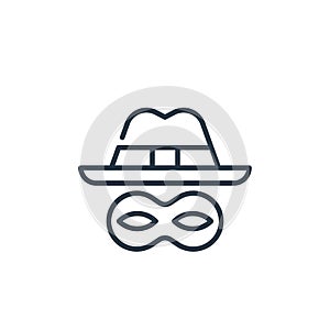 spyware icon vector from cyber security concept. Thin line illustration of spyware editable stroke. spyware linear sign for use on