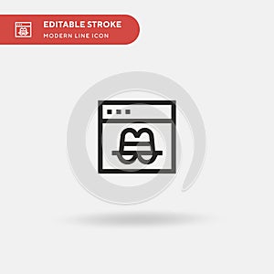 Spyware Simple vector icon. Illustration symbol design template for web mobile UI element. Perfect color modern pictogram on