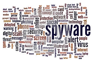 Spyware word cloud